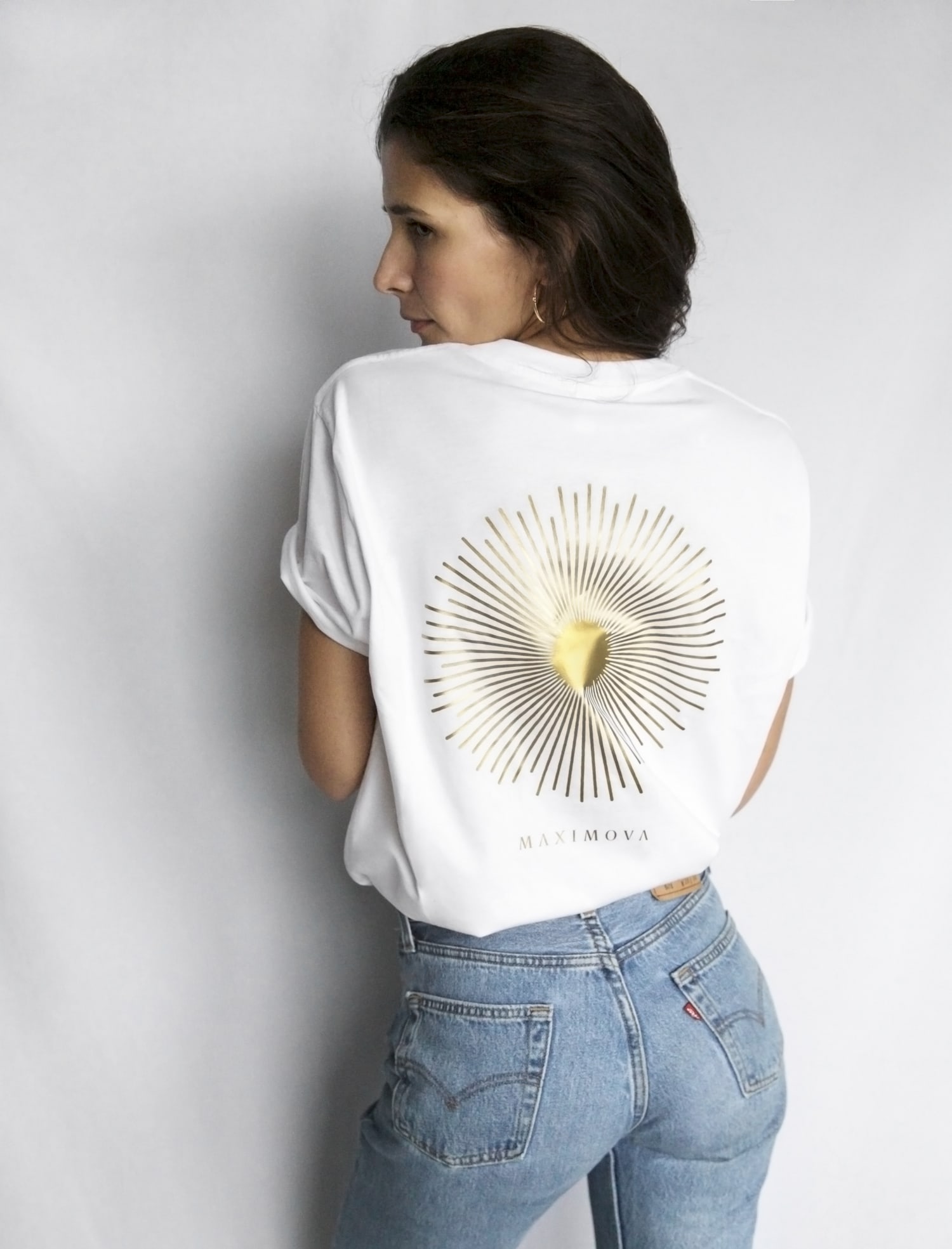 Maximova T-Shirt White Gold