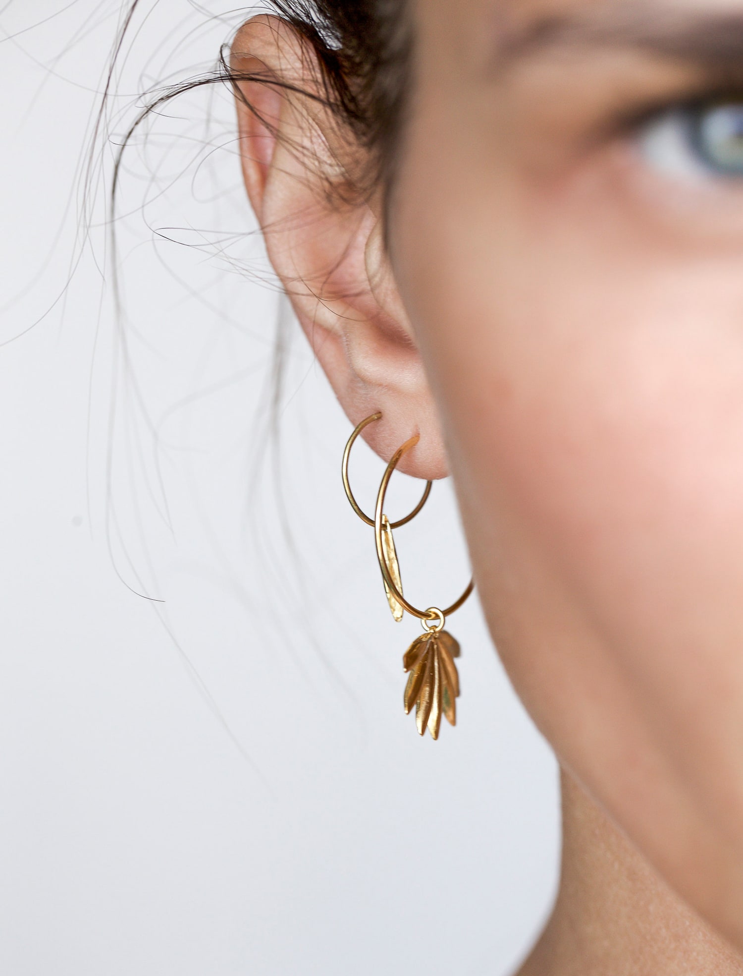 Sun Siren Hoop Gold
